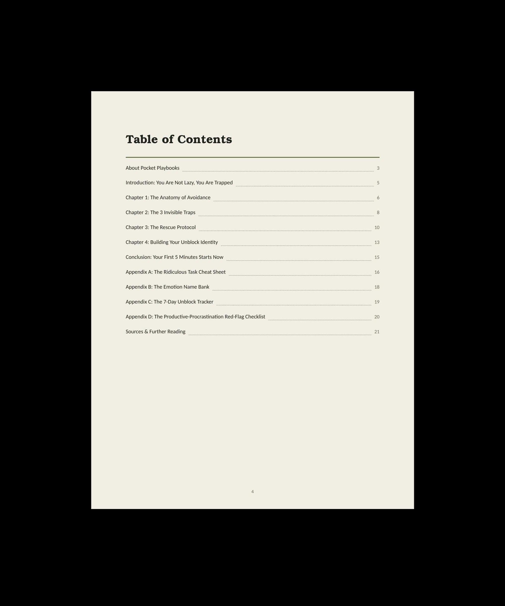 Table of contents of How to Rewire Yourself