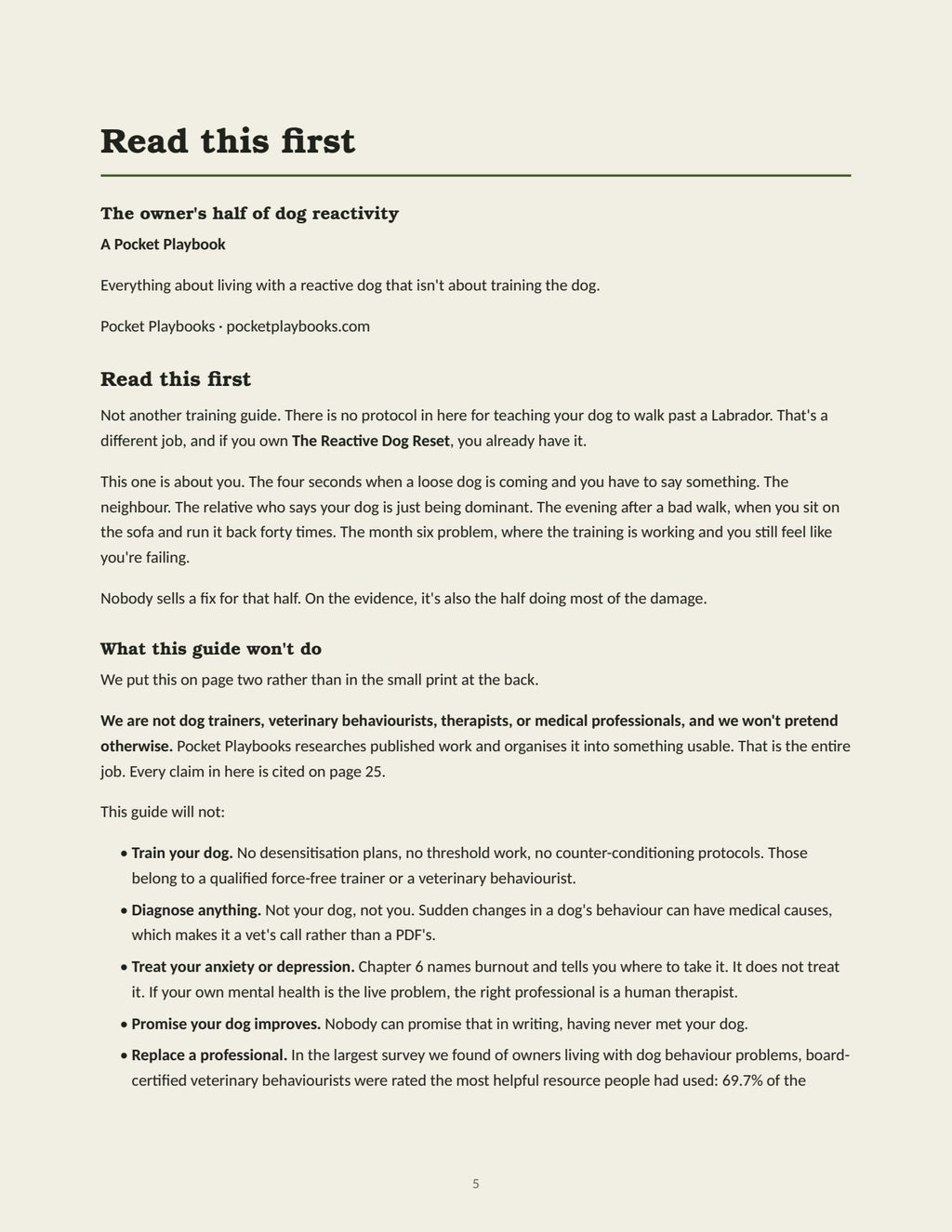 The Reactive Dog Owner's Playbook