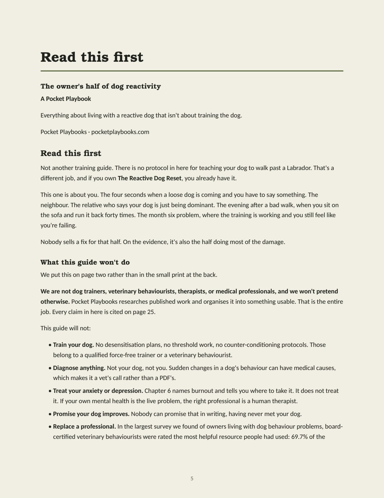 The Reactive Dog Owner's Playbook