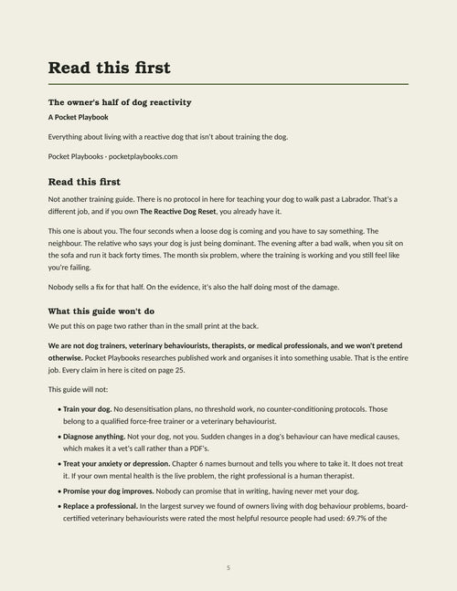 The Reactive Dog Owner's Playbook