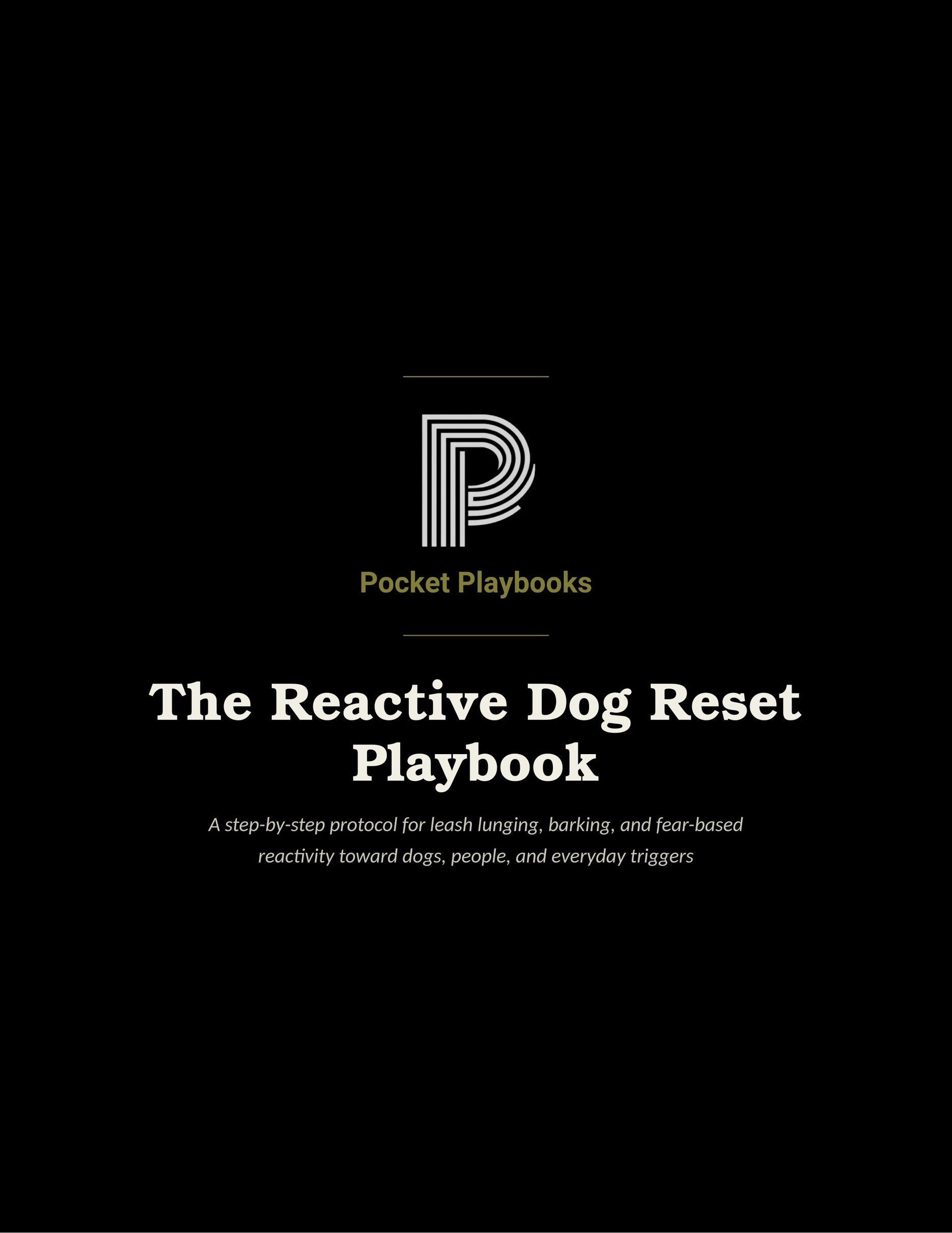 The Reactive Dog Reset Playbook cover