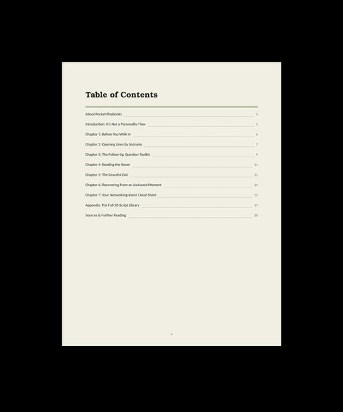 Table of contents of Trapped in Small Talk